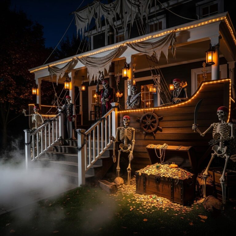 DIY Pirate Ship Halloween Front Porch Decor Idea – Press Print Party