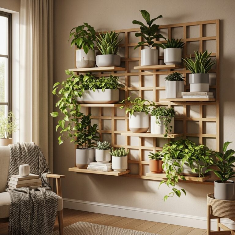 Stunning Wooden Plant Wall Ideas