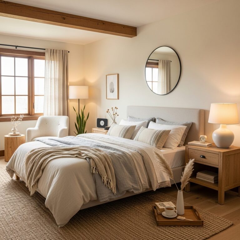 Warm Neutral Interiors Bedroom