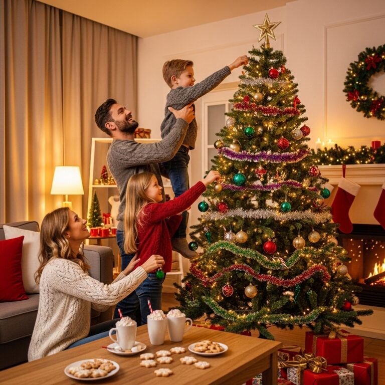 Traditional Christmas Tree Decorating