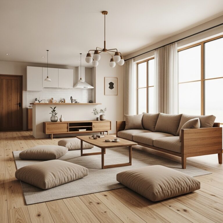 Japandi Living Room Ideas