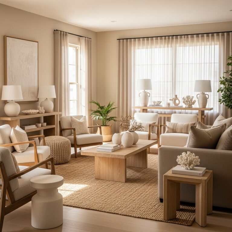 Warm Neutral Living Room Decor Ideas